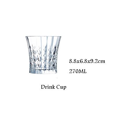 Copas de champán para copa de vino, cóctel, whisky, vaso de shot, accesorios de cocina para Bar: Drink Cup 270ML