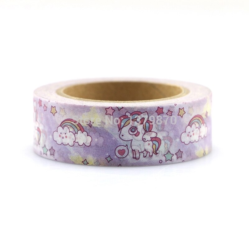 Regenboog Eenhoorn Diy Planner Scrapbooking Japanse Washi Tape Masking Tape Kantoor En Ambachtelijke Briefpapier 10M Roll