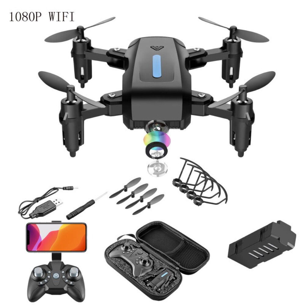 M9 pro droner sammenleggbar med 4k 1080p hd kamera fjernkontrollsender quadcopter profissional drones barn mini rc helikopter leketøy: 1080p