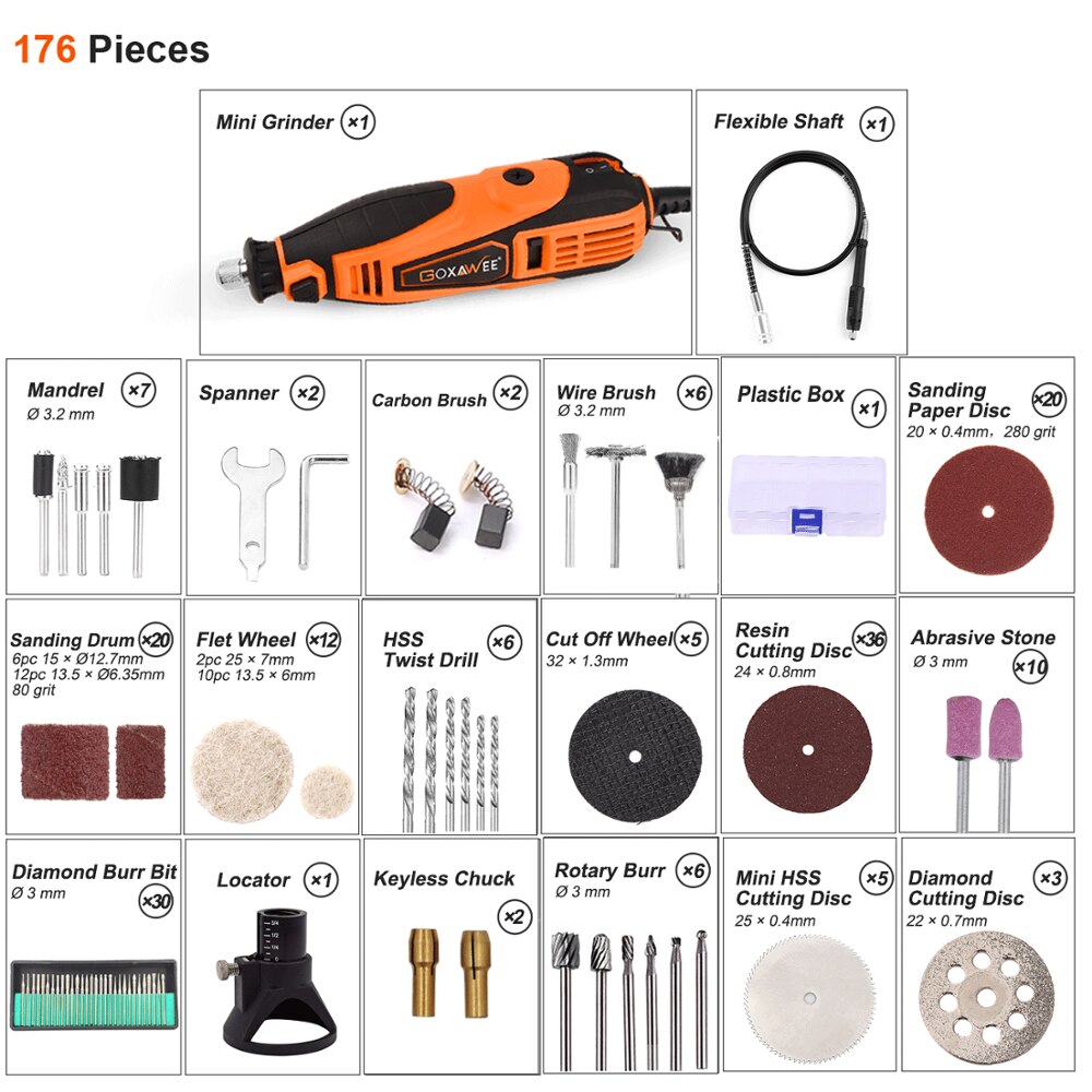GOXAWEE 180W Electric Drill Rotary Tool Electric E... – Grandado
