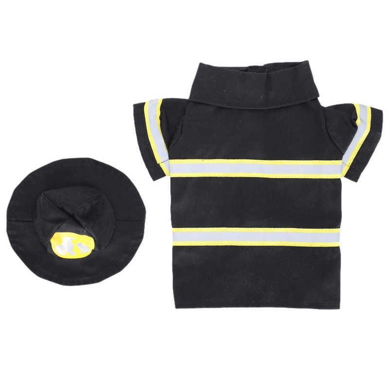 Disfraz de bombero para perros con sombrero, chaqueta de bombero para perros y mascotas, Disfraces de Halloween para cachorros, gorro de gato: L
