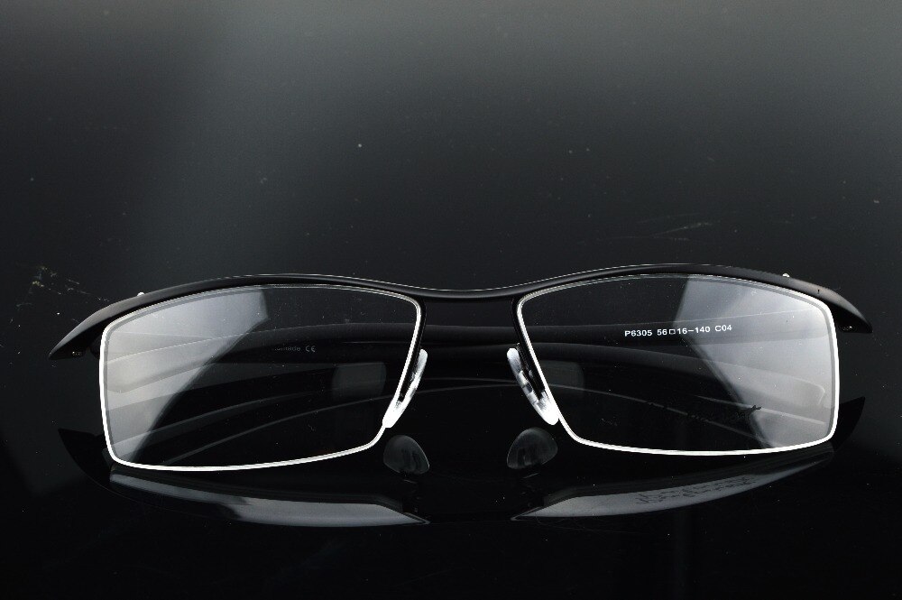 Luxe heren titanium zwarte halfrand merk leesbril  +1 +1.5 +2 +2.5 +3 +3.5 +4 +4.5 +5