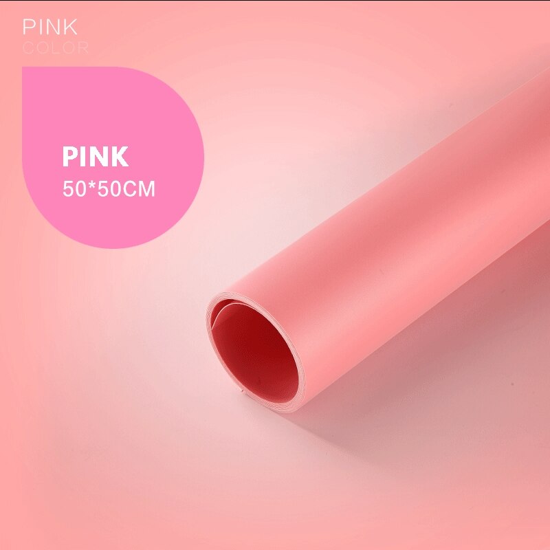 50*50cm Solid Color Photography Backdrop PVC Background Photo Backdrops Paper Waterproof Anti-wrinkle For Studio Photo Shooting: Pink