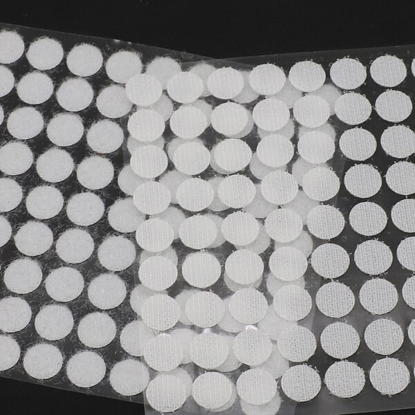 10/15/20/25/30MM Kleber Kleber Punkte 100 Haken und Schleife Verschluss Zurück Starke magie Aufkleber Band DIY Hause Nähen Zubehör: 10MM white   108dot