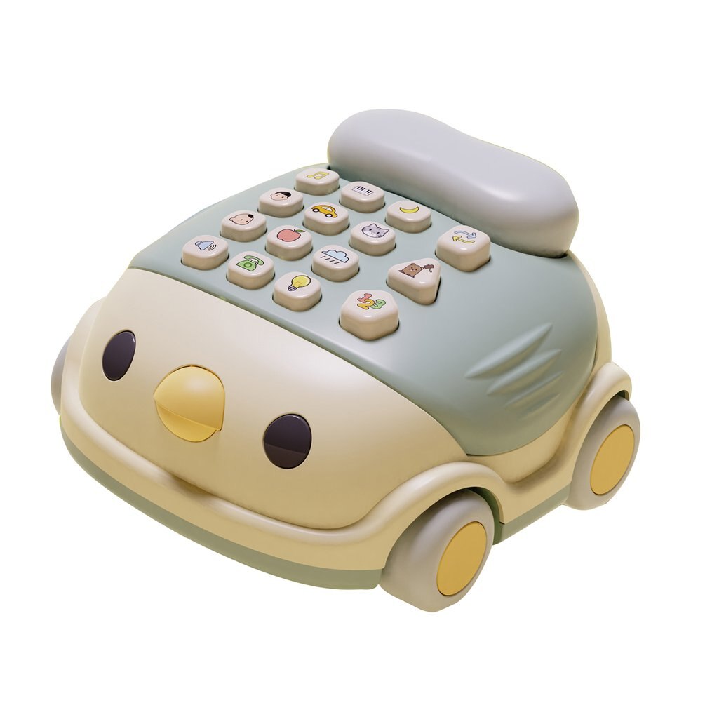 Retro Kinderen Telefoon Speelgoed Telefoon Vroege Onderwijs Verhaal Machine Baby Telefoon Geëmuleerd Telefoon Speelgoed Voor Kinderen Muzikaal Speelgoed: Blue