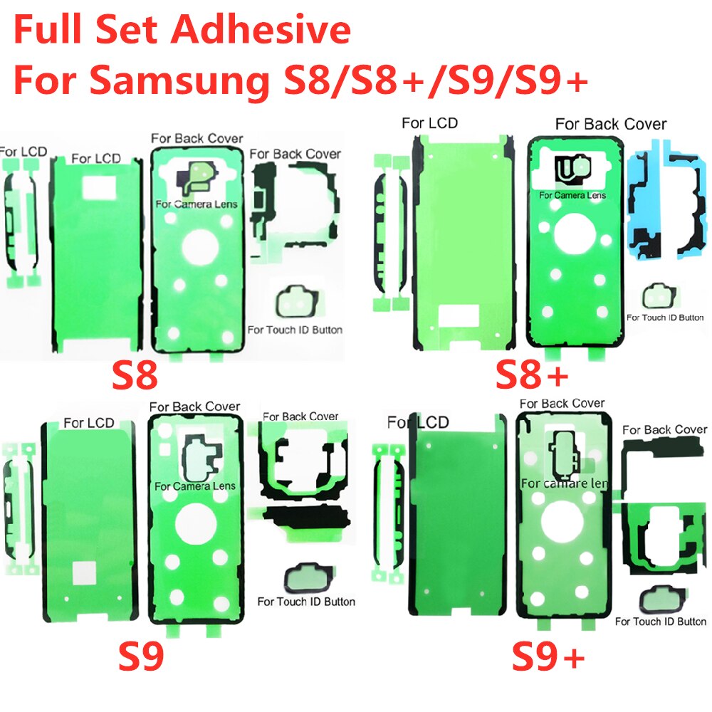 Full Set LCD screen Front Adhesive Back Cover Tape For Samsung Galaxy S10 S9 S8 S7 Edge Note 9 8 10 Plus Battery Camera Sticker