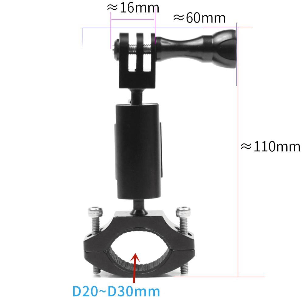 Aluminium 360 Rotation Bike Clamp SLR Cage Magic Arm Mount Bracket Rig Cold Shoe Adapter for DSLR for Gopro 9 Action Cameras: Bike Clip Type A