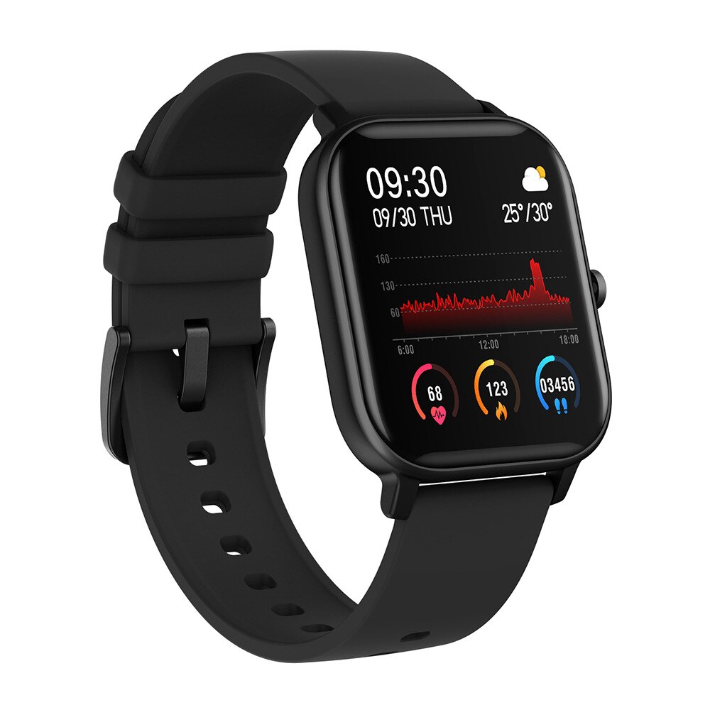Smart Uhr 1,4 Zoll Sport Uhr Männer Voller Touch Fitness Tracker Blutdruck Smart Uhr Frauen GTS Smartwatch für xiaomi: Black