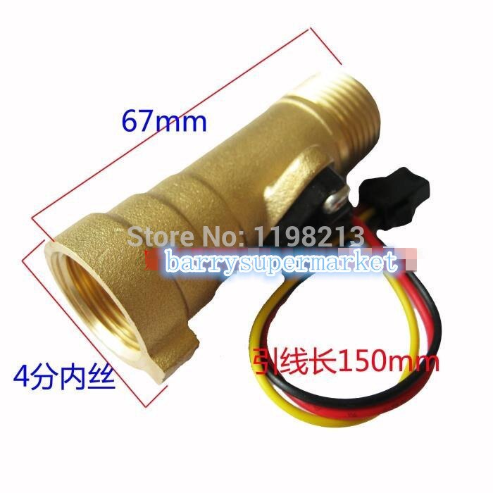 Elektroniczny przepływomierz, elektroniczny czujnik przepływu solarny podgrzewacz wody, przepływomierz wody G1/2 YF-B8 0.3-10L/M zawór magnetyczny