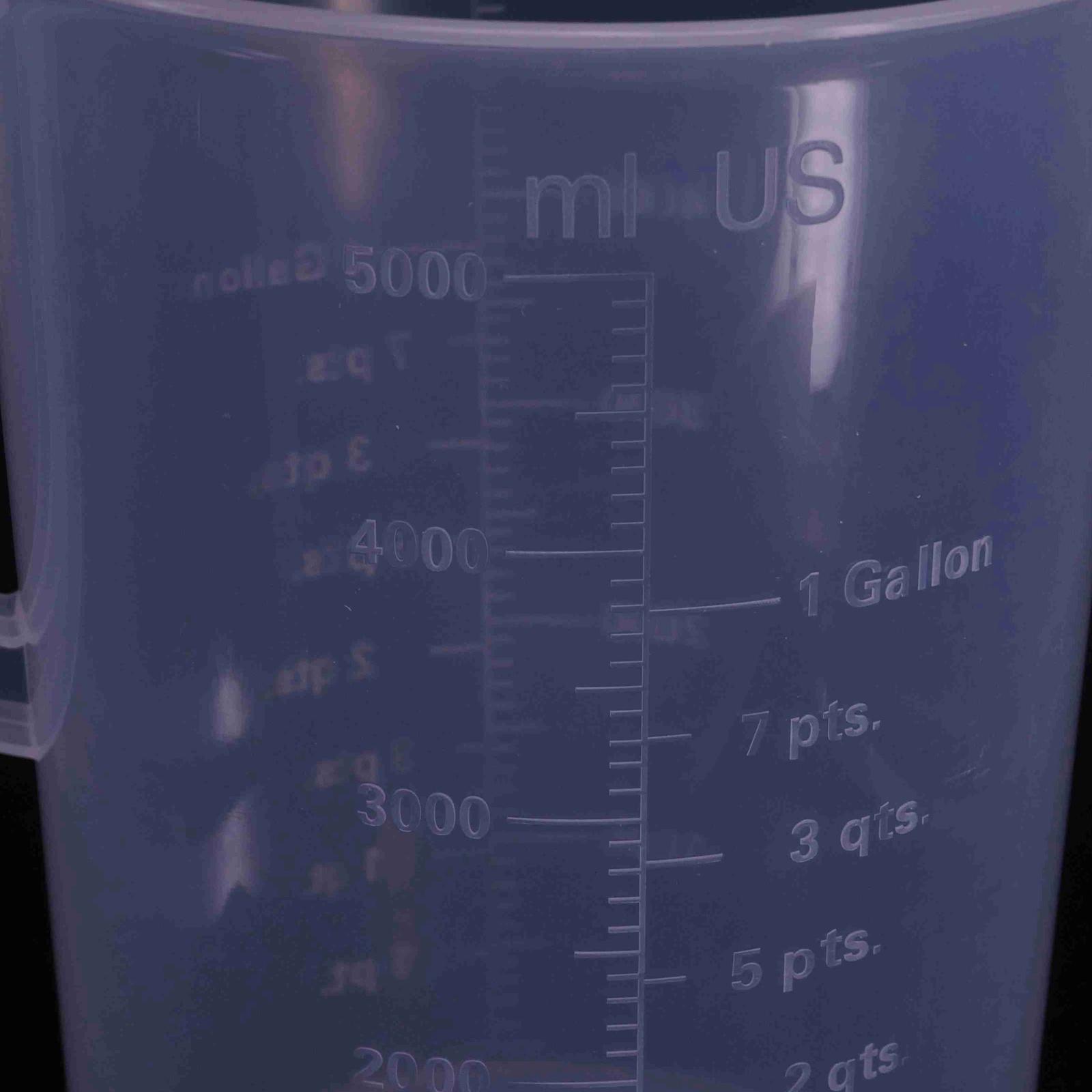 5000ml Plastic Clea Measuring Cup Graduated Lab Test Liquid Measure Tool Lot