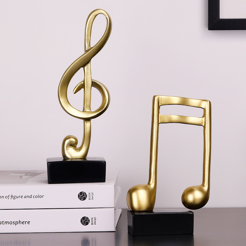 Decoratief ornament moderne eenvoudige hars muzieknoot decoratie woonkamer desktop TV-kast boekenkast ambachten