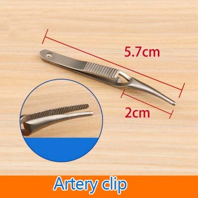 Arterial venous clamping stainless steel micro-device clip-down device temporary blocking clip hemostasis artery hemostat: 5.7