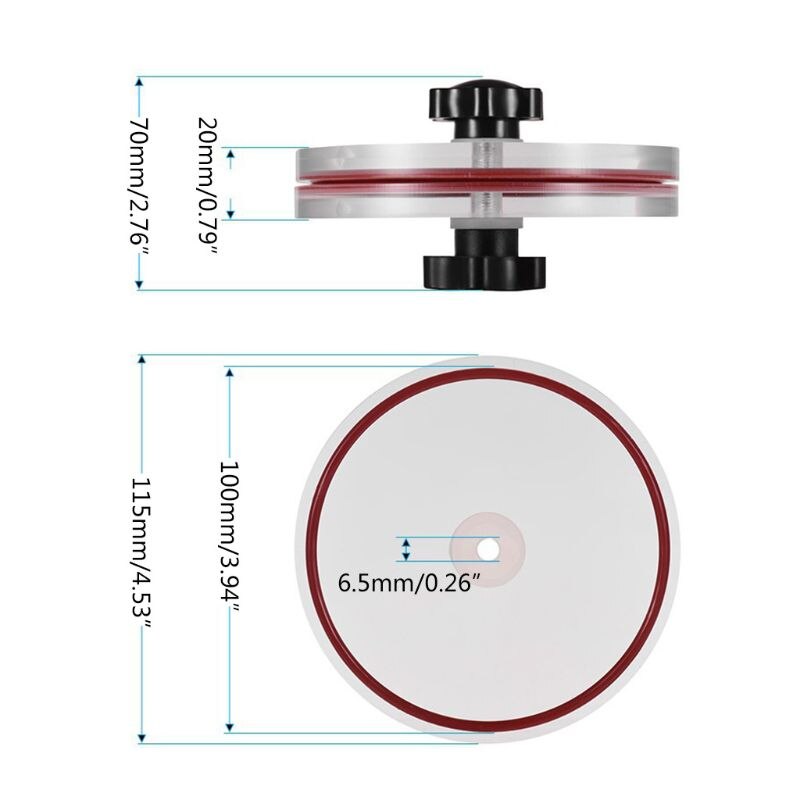 Vinyle disque nettoyant pince étiquette économiseur protecteur étanche acrylique propre outil T3LB