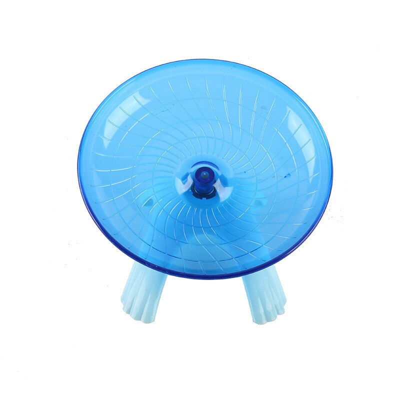 1PC Pet Exercise Wheel Hamster Running Disc Plastic 18cm Diameter Stable Silent Sport Jogging Wheel Pink Blue Color Removable: Blue