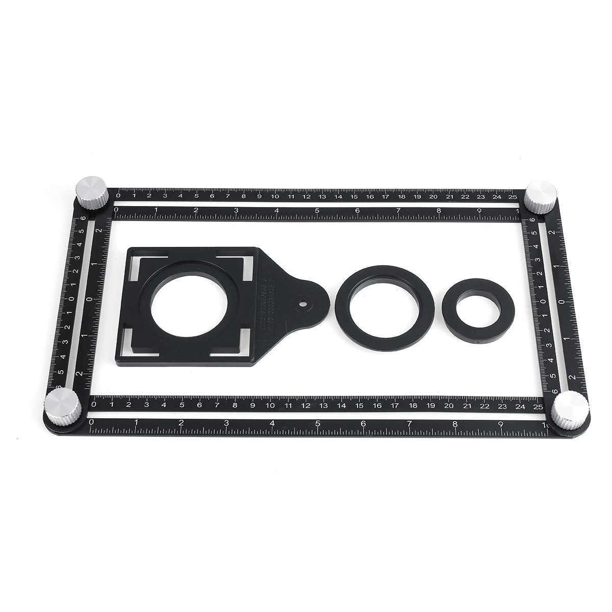 6 Folding Ruler Multi Angle Measuring Ruler Ceramic Tile Hole Locator High-precision Brick Artifact Glass Woodworking Puncher: YELLOW