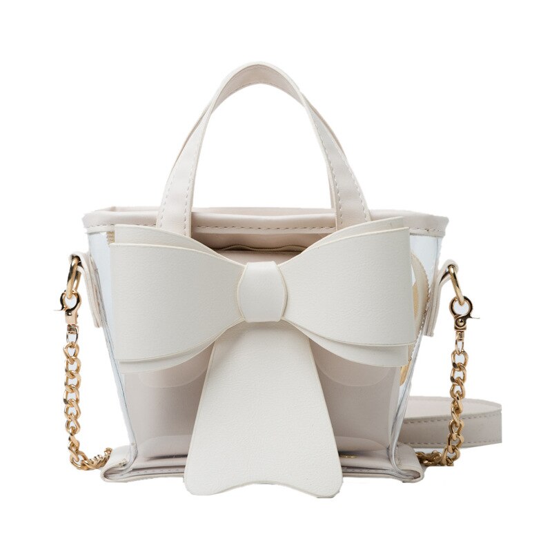 Products Square Bag Single Shoulder Bag Texture Cross-body Bag Tote: White