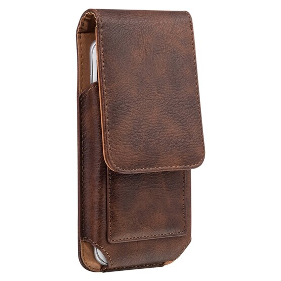 Ao ar livre vertical coldre capa giratória cinto para blu c5l caso de couro energia x 2/r1 hd telefone capa coque studio x8 hd 2019 caso: Marrom