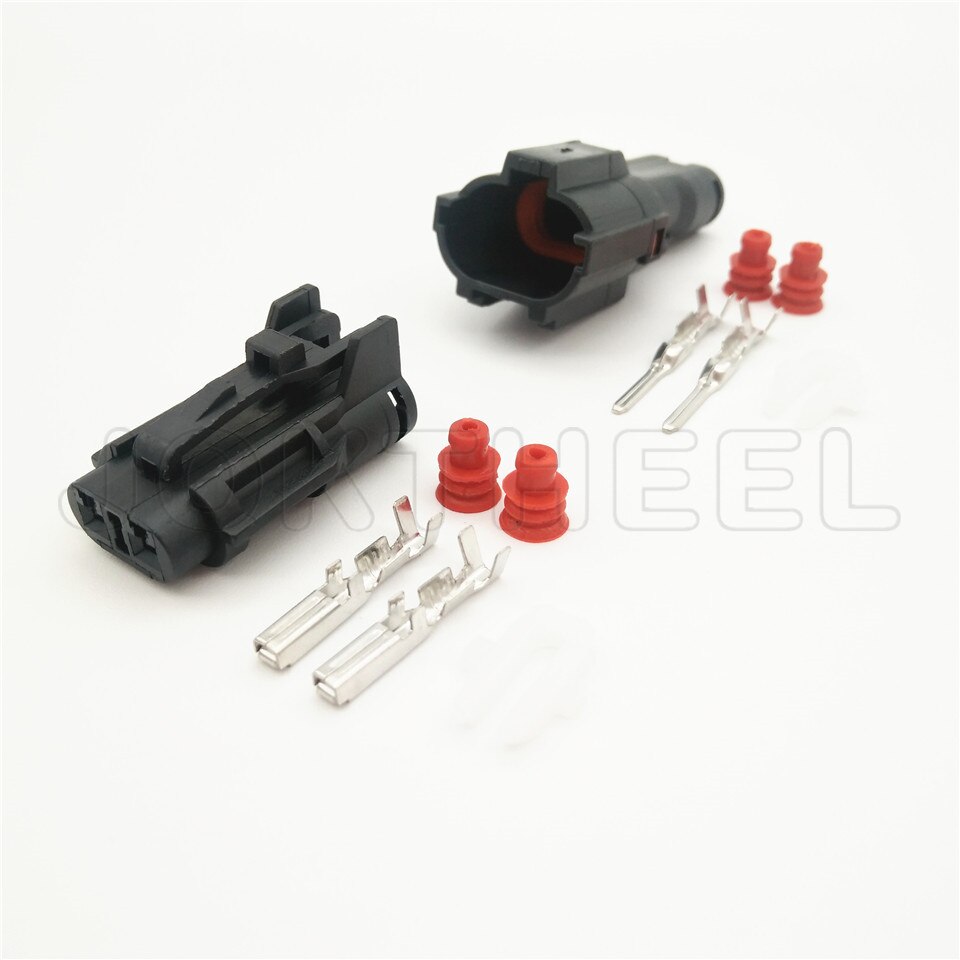5 sets kit 1P 2P 3P 4P 6P 8P SWP Style 1.8mm Series waterproof male female automotive KET adapt connector Plug: 2P set