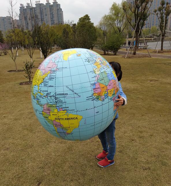 Large Inflatable globe 90CM Early Educational Inflatable Earth World Geography Globe Map Balloon Toy Beach Ball kids toys
