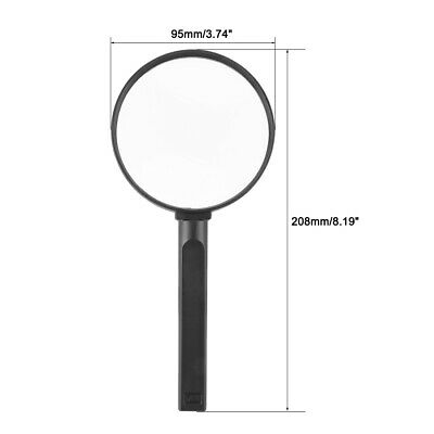 90mm 2.5X Handheld Magnifying Glass Lens Magnifier Black