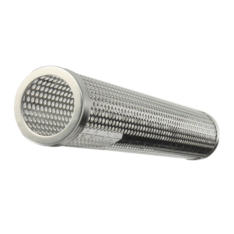 Round BBQ Grill Cold Smoking Mesh Tube Smoke Generator Stainless Steel Smoker Wood Pellet Kitchen Outdoors Barbecue Supplies: Default Title