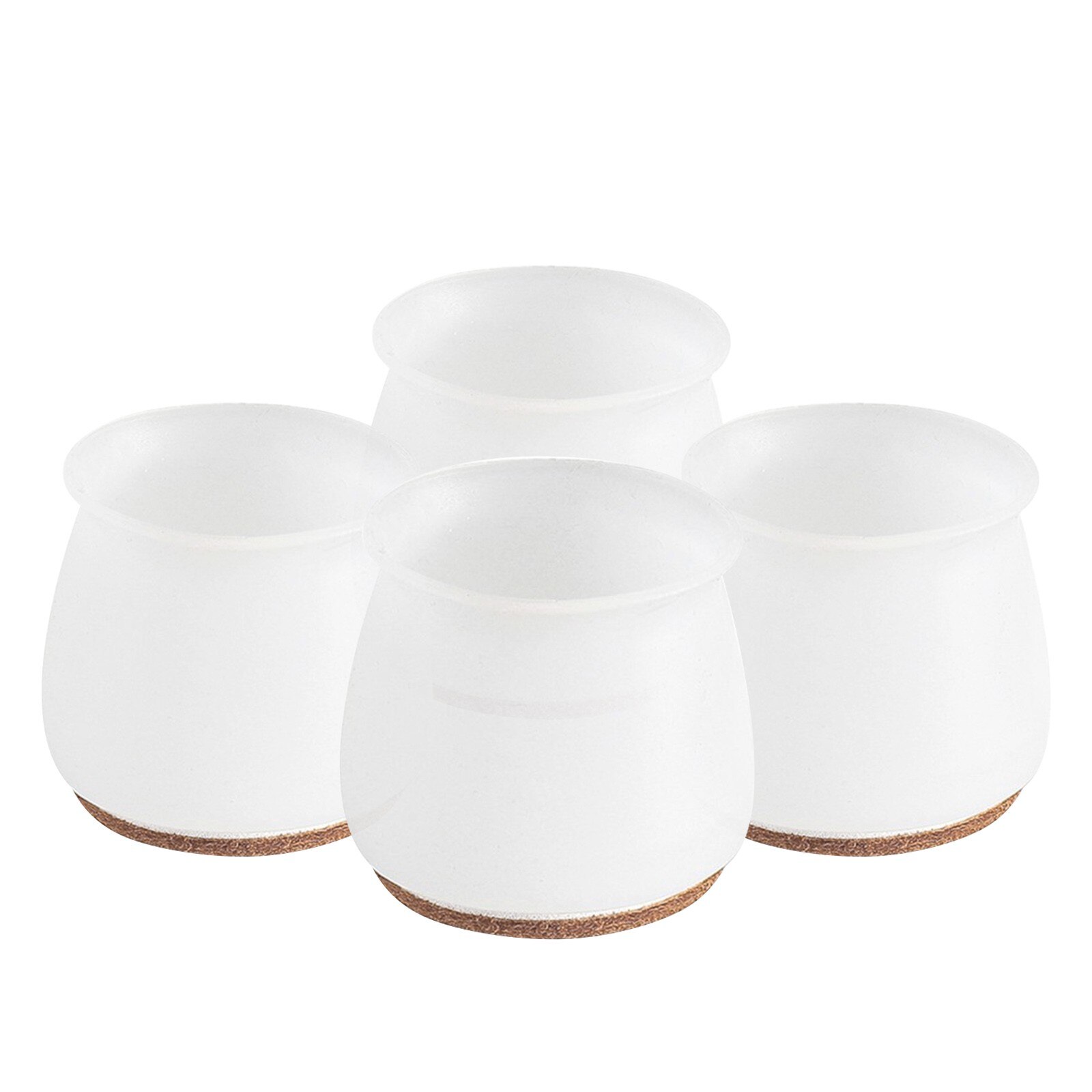 Couvre-pieds de Table en Silicone, protecteur de sol en bois, antidérapant, accessoire de bureau: Bright Chrome