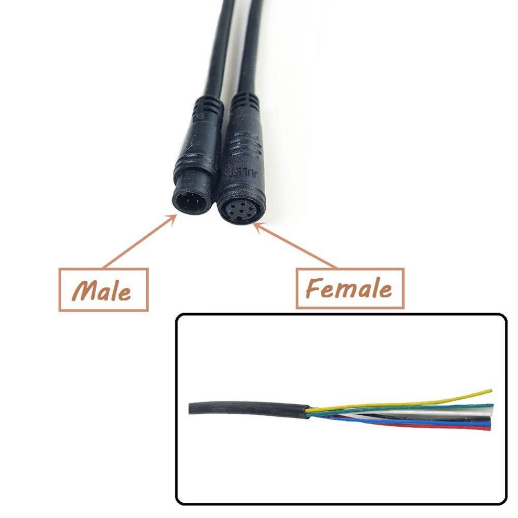 Electric Bike Sensor Extension Cable 2/3/5/6 Pin Ebike Male to Female Cable Wire 90-95cm Expand Gear Sensor Thumb Throttle Cable