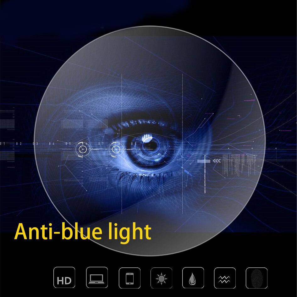 Gafas asféricas de resina para miopía, lentes con prescripción de fotocromismo, antiluz azul, 1,56, 1,61, índice CR39, 2 uds., 1,67: Anti-blue light / 1.56