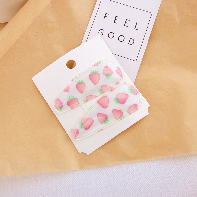 Pinza de pelo para niñas concisa Casual todo-fósforo patrón de fruta Linda dulce chica decoración del pelo: C