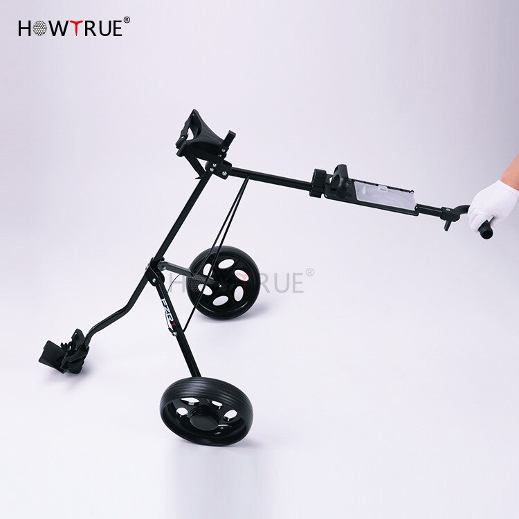 Portable Foldable Golf Pull Cart Golf Trolley Cart 2 Wheel Push Pull Golf Cart Aluminium Alloy Foldable Golf Trolley