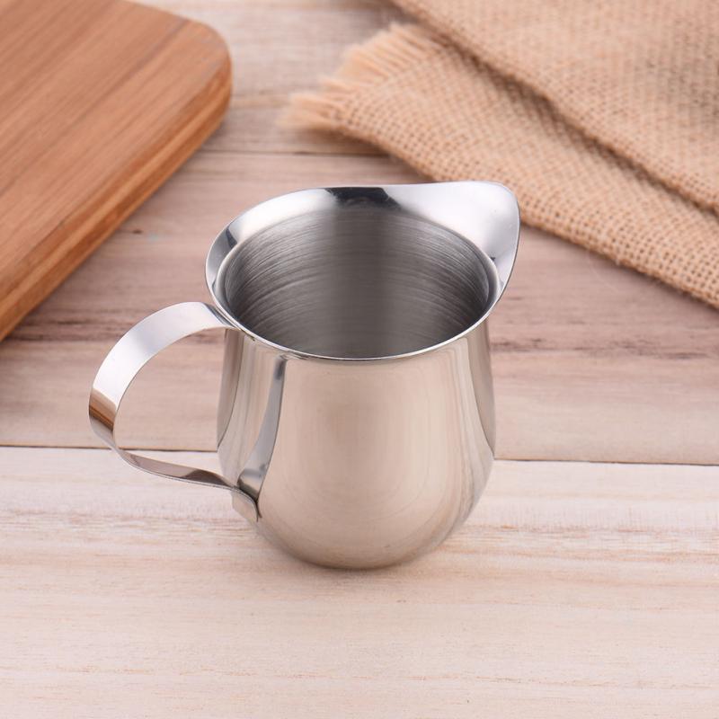 Rustfritt stål latte art mugge melkeskummende kanne kaffekrus barista håndverk cappuccino kopper kjele 60/90/150/240ml #734
