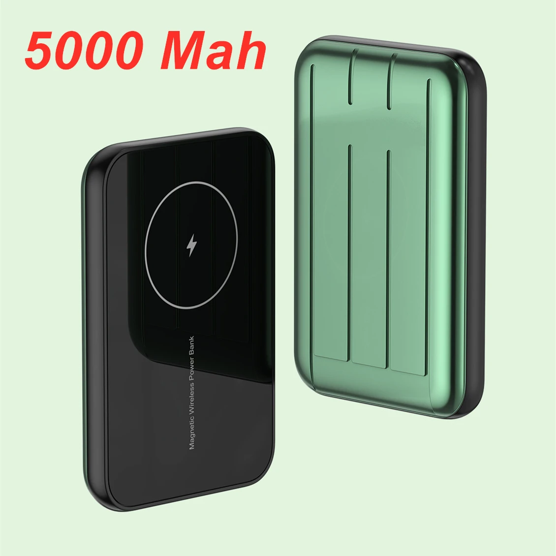 Magnetische powerbank met 10000 15w batterij, snelle draadloze oplader voor iphone 14, 13 , 14 pro, 12 pro max en 13 mini.: Donkerrood