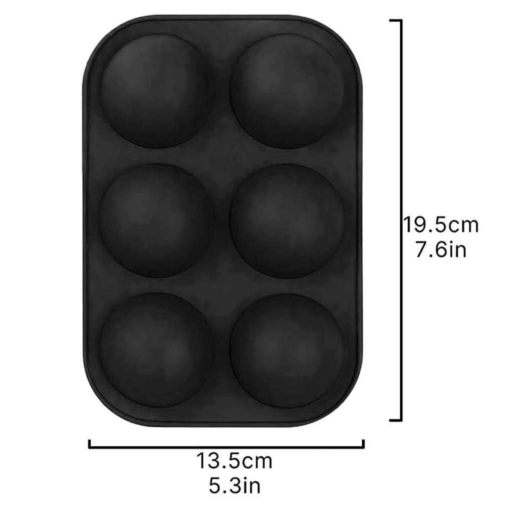 Moule à savon en Silicone semi-circulaire 6 cavités, poêle à muffins, cupcakes, gâteau, chocolat, plaque à glaçons Personal Care