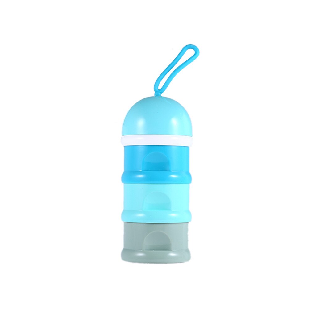 Baby Infant Portable Detachable Milk Powder Box Safety Baby Milk Powder Food Bottle Container Snack Practical Box: Sky Blue
