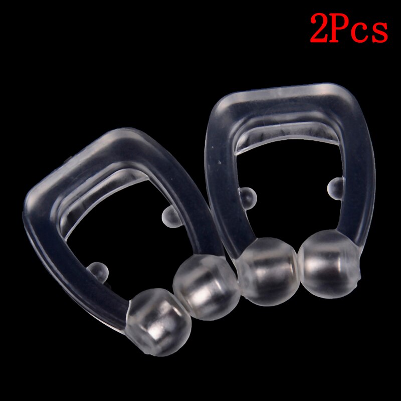 2/5 stk silikone magnetisk anti snorke stop snorken næse klip sove bakke sovemiddel apnø vagt nat enhed: 2 stk