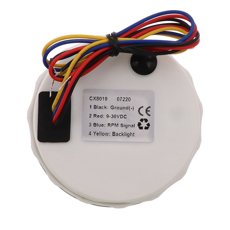 85Mm Auto Snelheidsmeter 30MPH 60MPH 120MPH Puls Signaal Snelheid Kilometerteller Met Rode Backlight Zonder Gps Antenne Voor Boot Marine