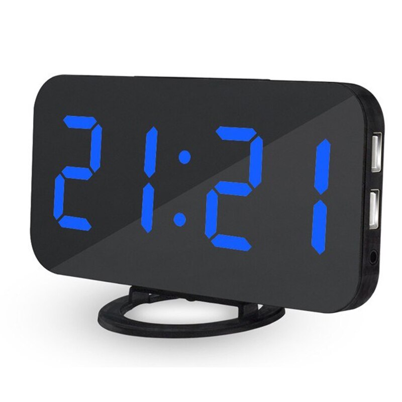 LED Voice Control Large Alarm Clock large number Display nixie Electronic Snooze Backlinght Desktop Digital Table Clocks Watch: 7