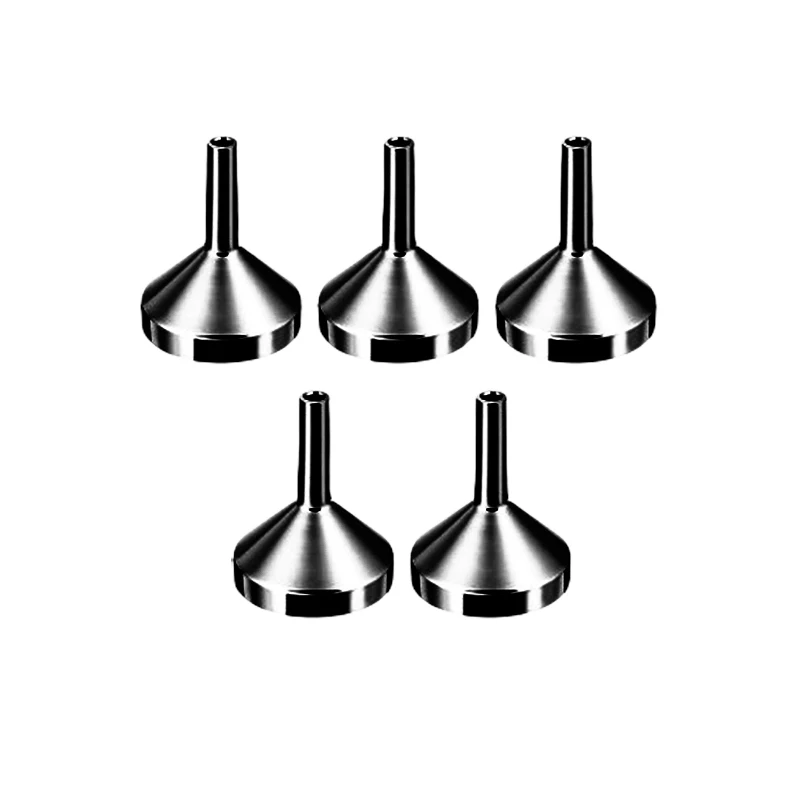 Mini embudo de Metal para cocina, embudo de aceite líquido con filtro desmontable, embudo de boca ancha para paquete de herramientas de cocina de Perfume, 10 Uds.: Verde