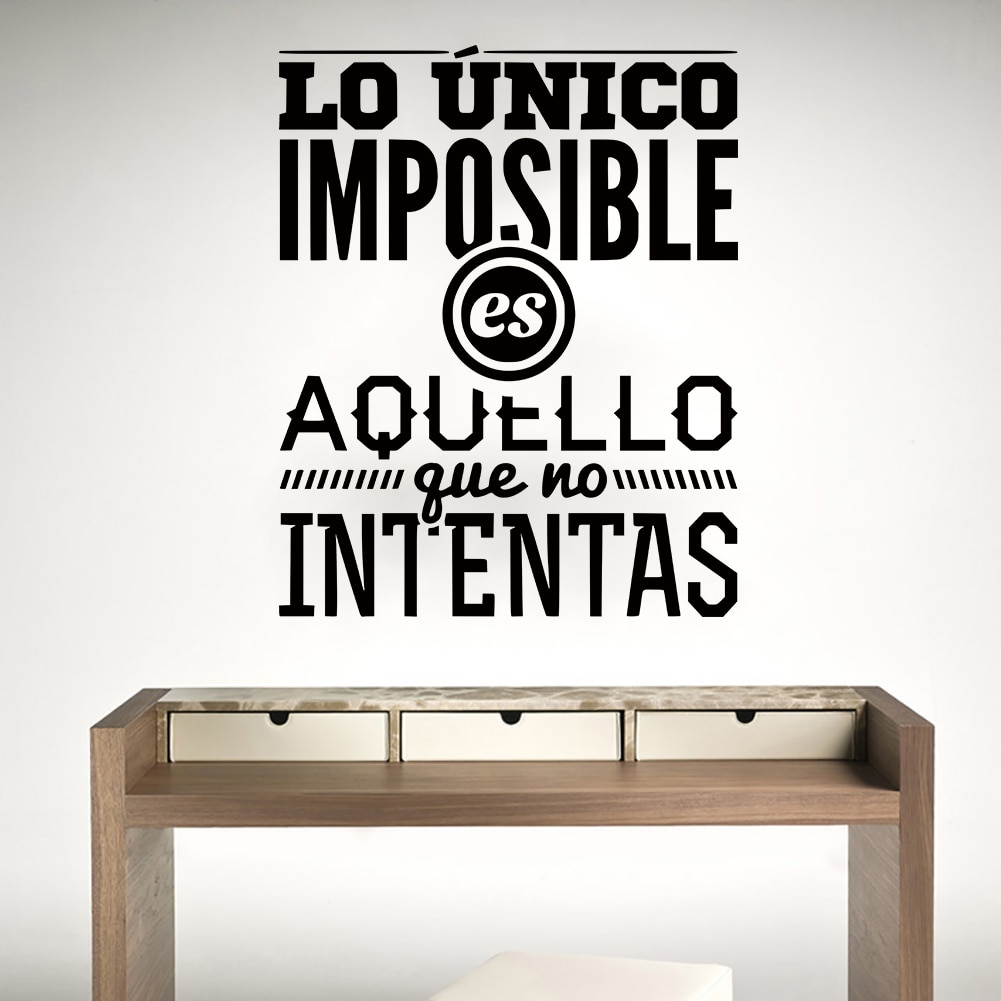 Spanish Motivational Quote Phrase Wall Saying Sticker Art Wall Decor Words Decals Living Room Removable Home Decor Poster