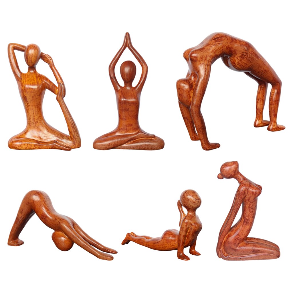 Yoga Sculpture Meditation Room Yoga Pose Statue Desktop Decor