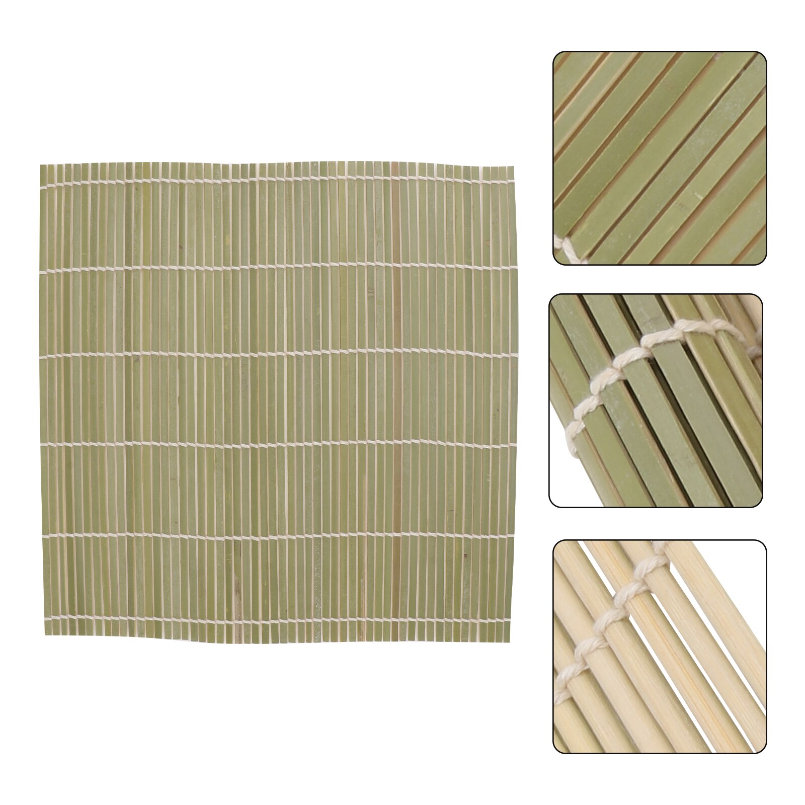Tapis à roulettes en bambou vert naturel de première , 1 pièce: 30x30cm