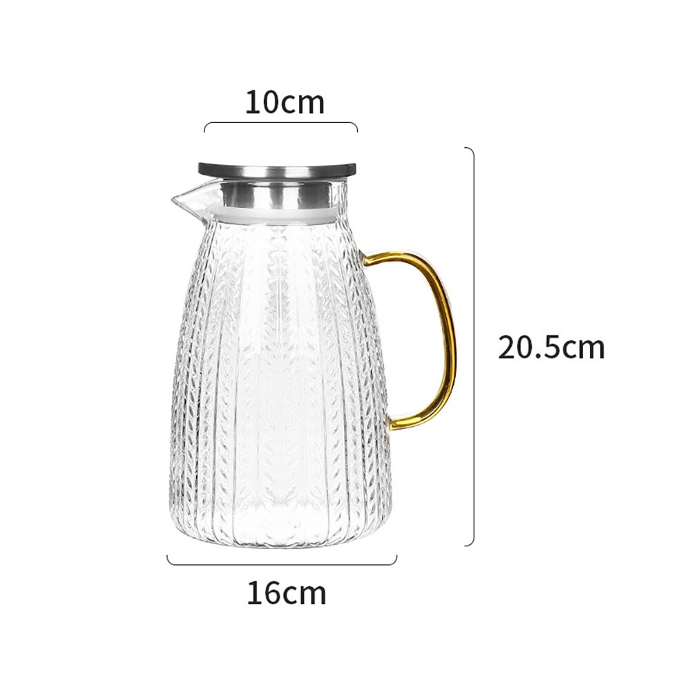 Large Capacity Clod Water Pot Glass Cold Water Bottle Cold Drink Kettle Beverage Kettle household ice water kettle summer kettle