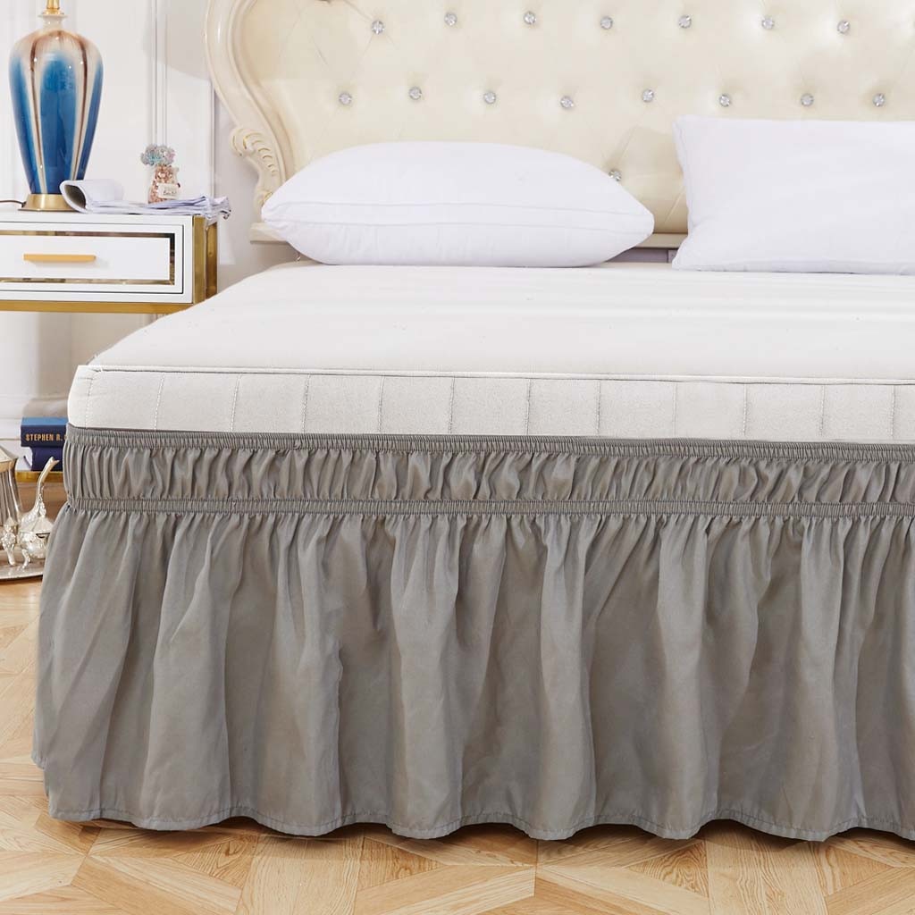 Moderne seng nederdel grå seng skjorter uden overflade elastik enkelt dronning king let på / let off seng nederdel  l703