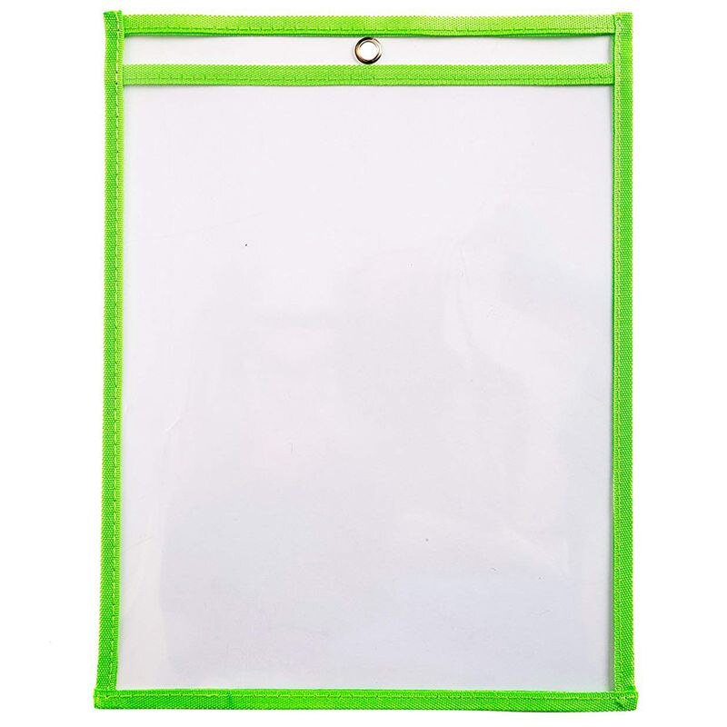 10 Dry Erase Pockets, Oversize 9 x 12 Inch Pockets, Perfect Classroom Organization, Reusable Dry Erase Pockets, Teaching Supply
