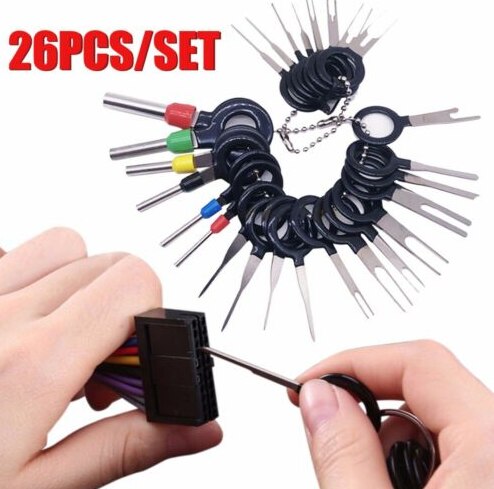 26Pcs Terminal Removal Tool Auto Elektrische Bedrading Crimp Connector Pin Extractor Auto Terminal Removal Tools Pin Extractor