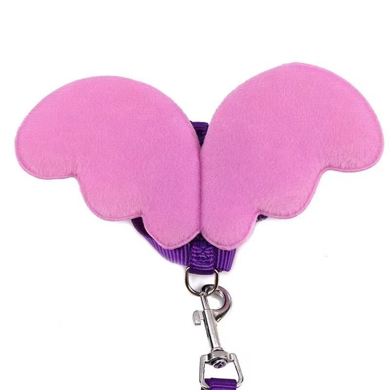 Harnais d'appel réglable pour chat et chien, corde de laisse pour petits animaux, entraînement à la marche, corde de remorquage, fournitures pour animaux de compagnie: purple / M