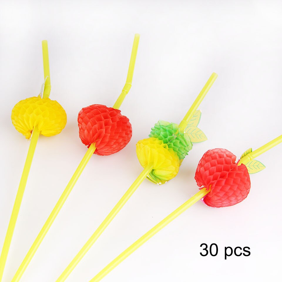 1 sæt dejlige frugter tema vandmelon kage topper led/banner/balloner sommer pool fest bryllup fødselsdag dekoration forsyninger: B