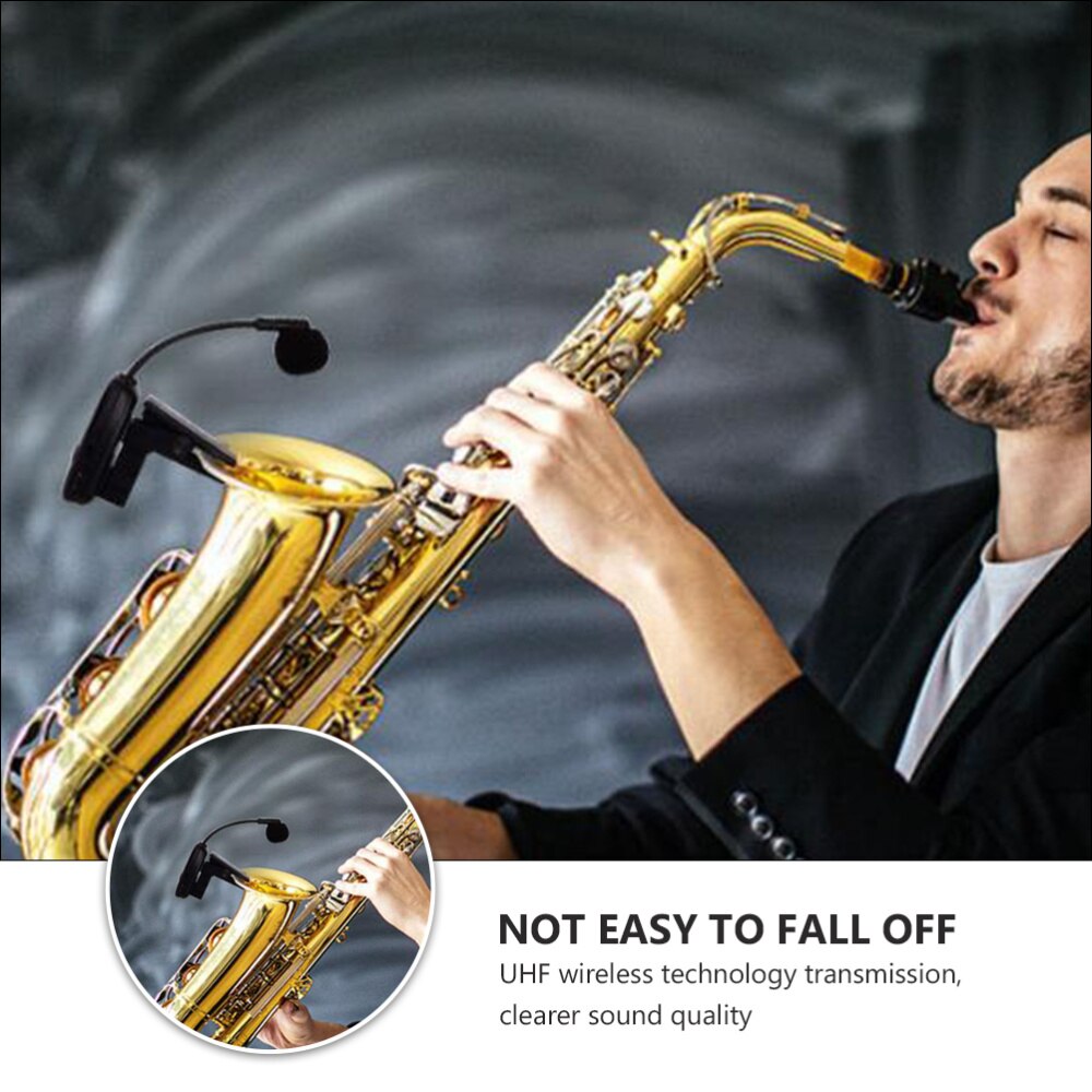 1 Set Instrument Microfoon Draadloze Clip-On Instrument Microfoon Voor Hoorn Trompet