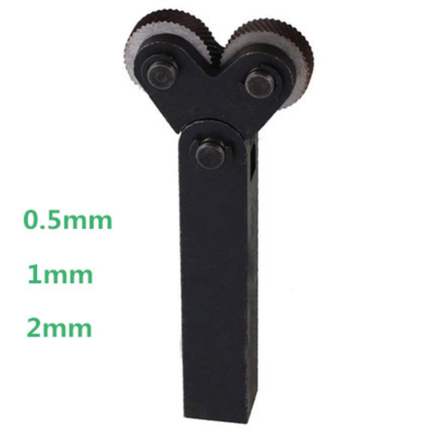 Dual Wheel Knurling Tool Kit 7pcs 0.5mm 1mm 2mm Wheel Linear Pitch Knurl Set Steel Lathe Cutter Wheel Knurling Tool Set