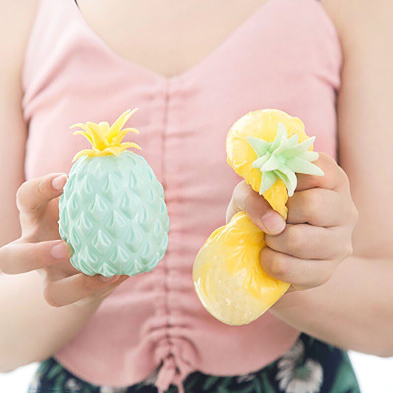 Juguete perfumado con forma de piña para niños, juguetes para apretar, juguetes antiestrés para oficina, juguetes antiestrés para niños y niñas,